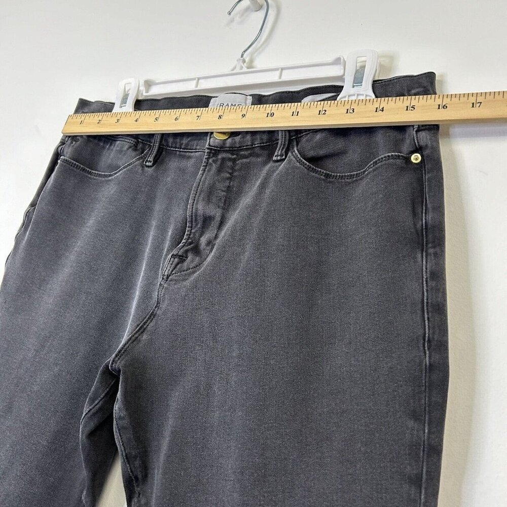 Frame Le High Skinny Jeans Womens Size 33 Short Crop Black Gray - Picture 5 of 9